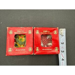 Vtg Miniature Christmas House Decorations Commobore